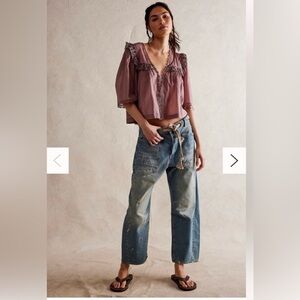 NEW FREE PEOPLE BARREL JEANS!!💙